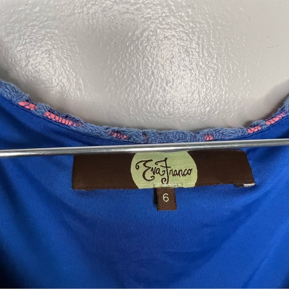 Anthropologie Eva Franco Lined Lace Blue Bright Coral, Pink size 6 - Picture 7 of 13